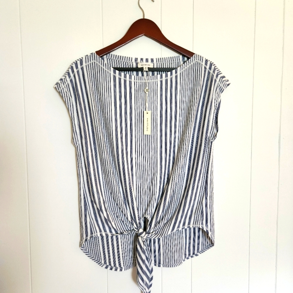 Max Studio Striped Top, Size M